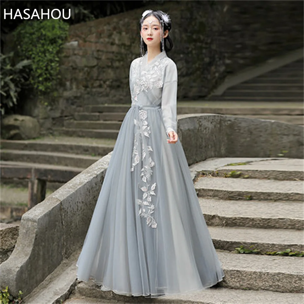 

Ancient Hanfu Dress Folk Dance Costume Women Han Dynasty Princess Fairy Hanfu Dress Oriental Style Dance Clothing Girl Cosplay
