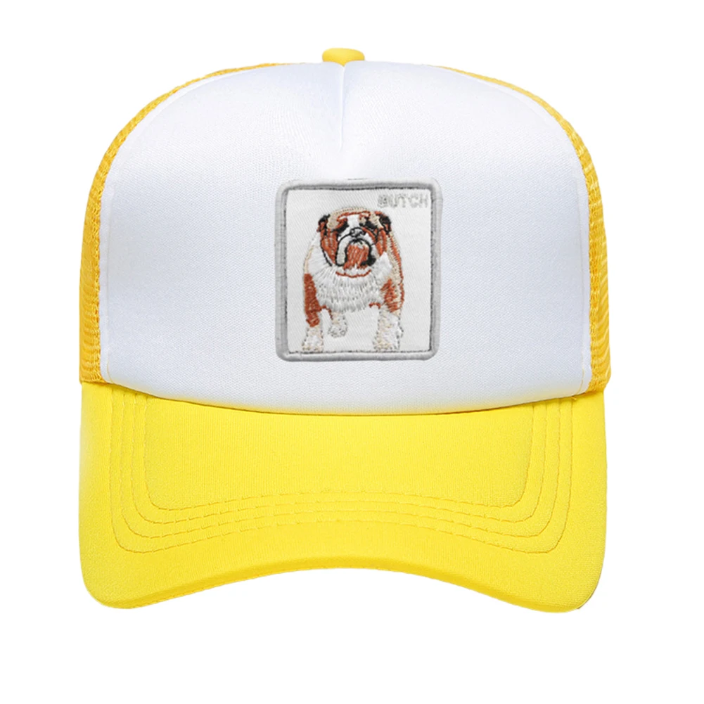 Хип-хоп шапки мужские и женские собаки вышивка остроконечная бейсбольная кепка