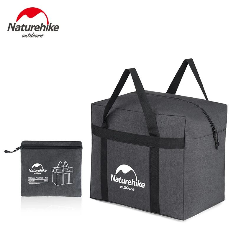 45L Dark Gray Naturehike Folding Large Capacity Storage Bag Outdoor Ultralight Durable Bags Duffel Bag Portable Travel Camping 45L 100L - Цвет: 45L Dark Gray