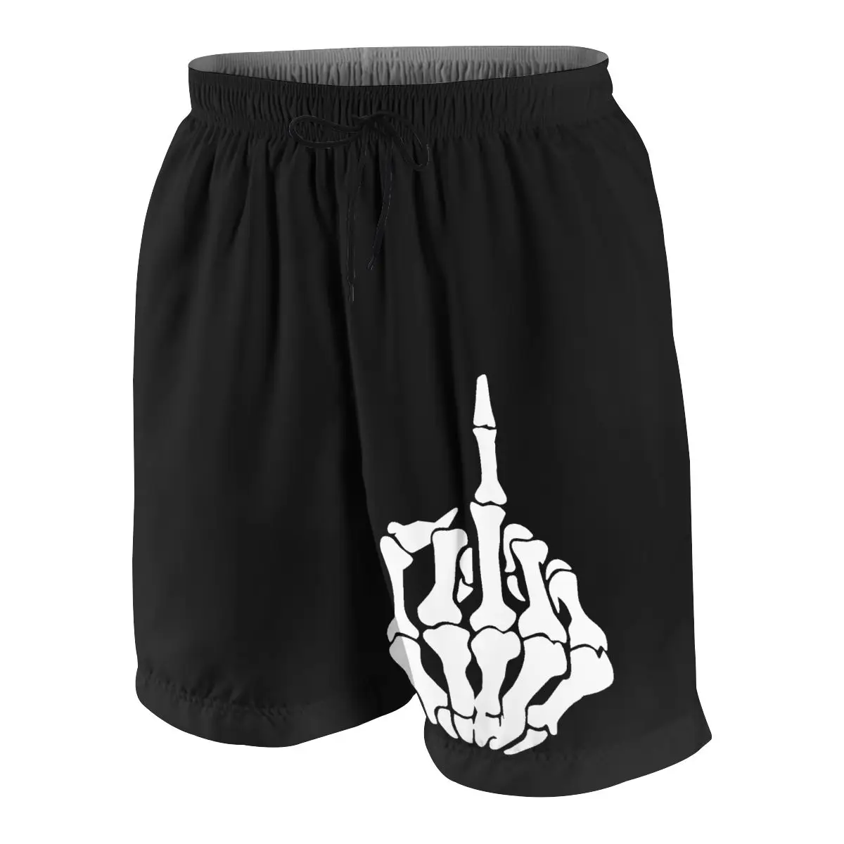 

Skeleton Middle Finger Boys And Girls Shorts Summer Beach Loose Casual Pants