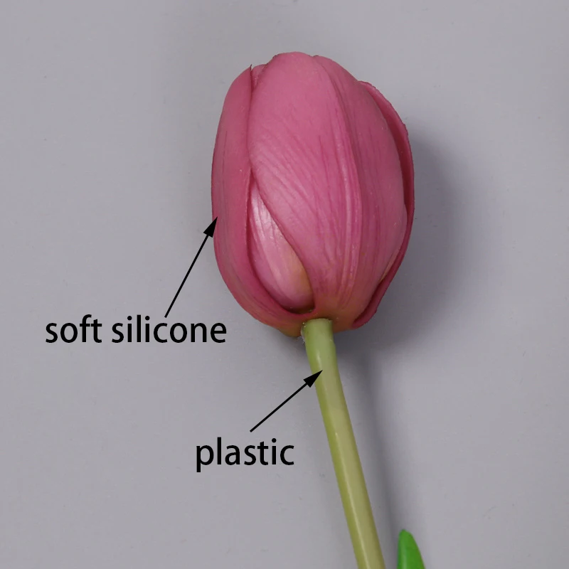5pcs/Bouquet New Silicone Tulip Artificial Flower Real Touch Fake Flower Bouquet for Wedding Decoration Flowers Home Garen Decor