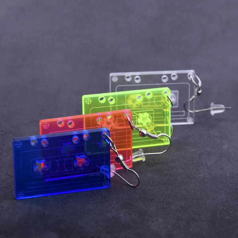 Женские акриловые серьги подвески Длинные висюльки вечерние в стиле хип хоп с