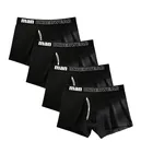 Трусы-боксеры мужские 4 шт., мягкие дышащие шорты, хлопковое нижнее белье, гибкие шорты