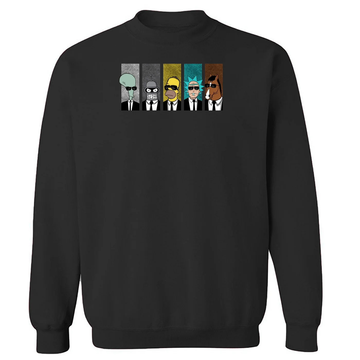 black6 Осенние новые мужские свитшоты BoJack Horseman, забавный мультяшный свитшот с длинным рукавом в стиле хип-хоп, толстовки с принтом Рика и Морти - Цвет: black6