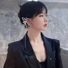 Женские серьги-манжеты для ушей Elf, сказочные клипсы для ушей для девушек, серьги без пирсинга серебряного цвета, украшения для свадьбы в готическом стиле на Хэллоуин