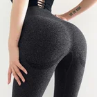 Бесшовные Леггинсы для йоги, спортивные трико, женские леггинсы для фитнеса, леггинсы с эффектом пуш-ап для тренировок, тренажерного зала, одежда, Прямая поставка