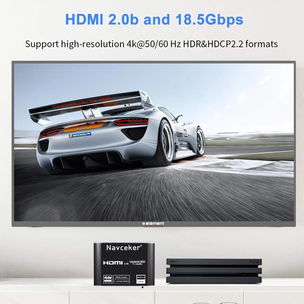 2022 HDMI аудио экстрактор 4K SPDIF конвертер 5 1 к RCA Сплиттер оптический TOSLINK