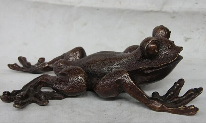 913 + китайская Бронзовая медная статуя лягушки ручной работы|Статуи и скульптуры|