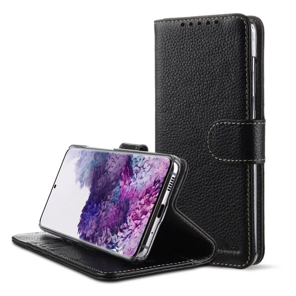 

Genuine Leather Wallet Case For S20/S20 Plus/S20 Ultra Cases luxury Card slot Flip Real Cowhide Business Phone Back Cover