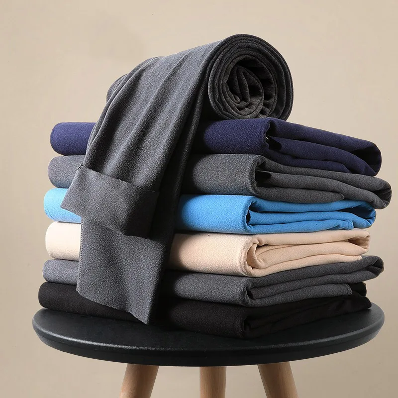 Men Long Johns Autumn Winter Men Seamless Thermal Underwear Man Sexy U Convex Leggings Male Warm Plus Velvet Lounge Long Pants