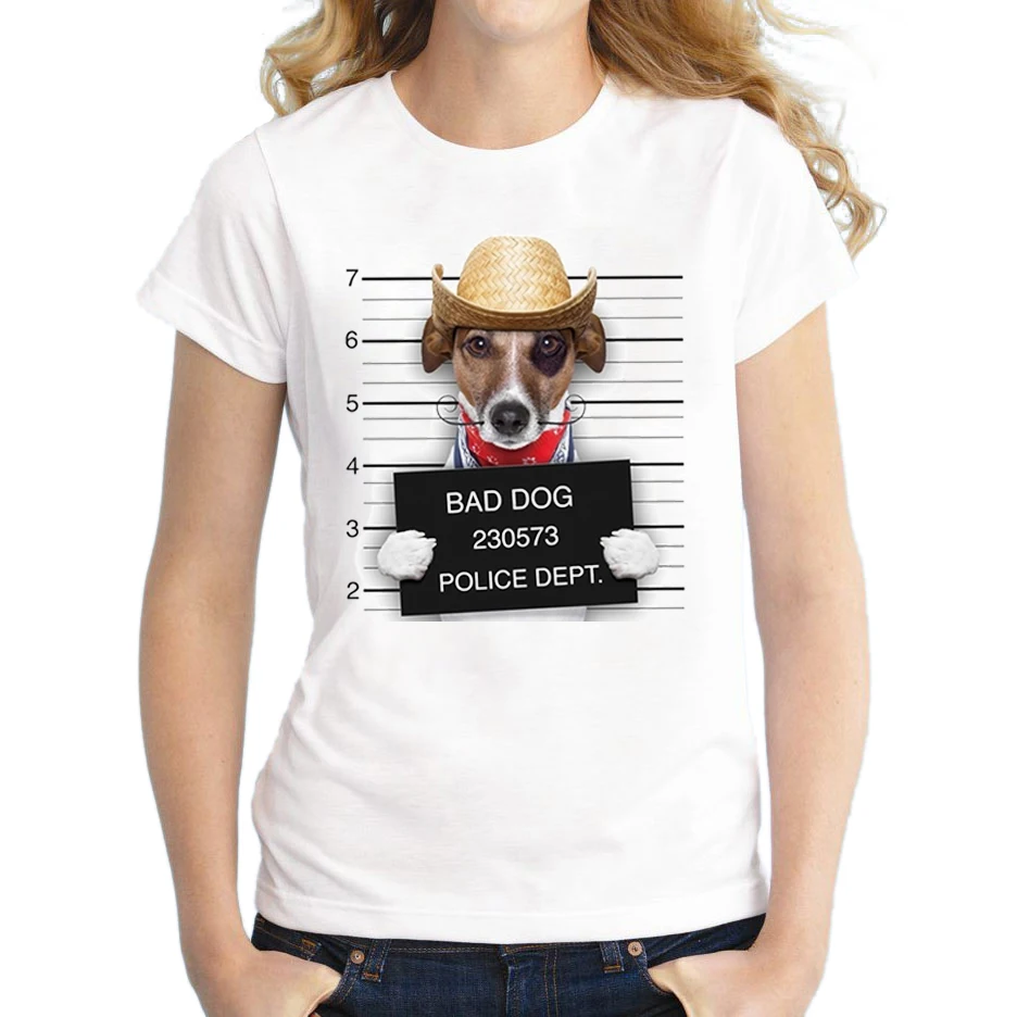 Горячая собака распродажа 2020 Полицейская футболка Dept Женская холщовая с