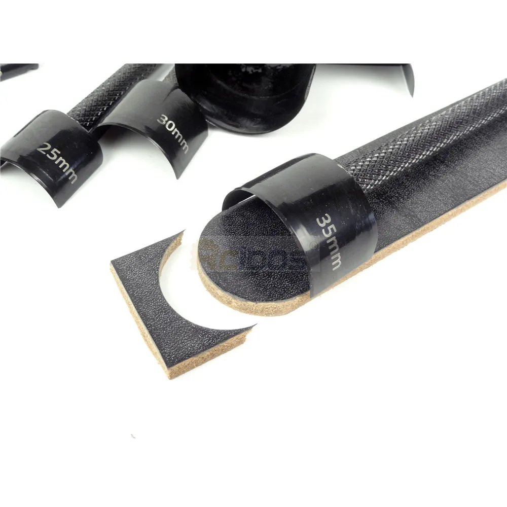 Рифленая ручка 1/2 дюйма C форма полукруга RCIDOS кожевенный концевик Размер