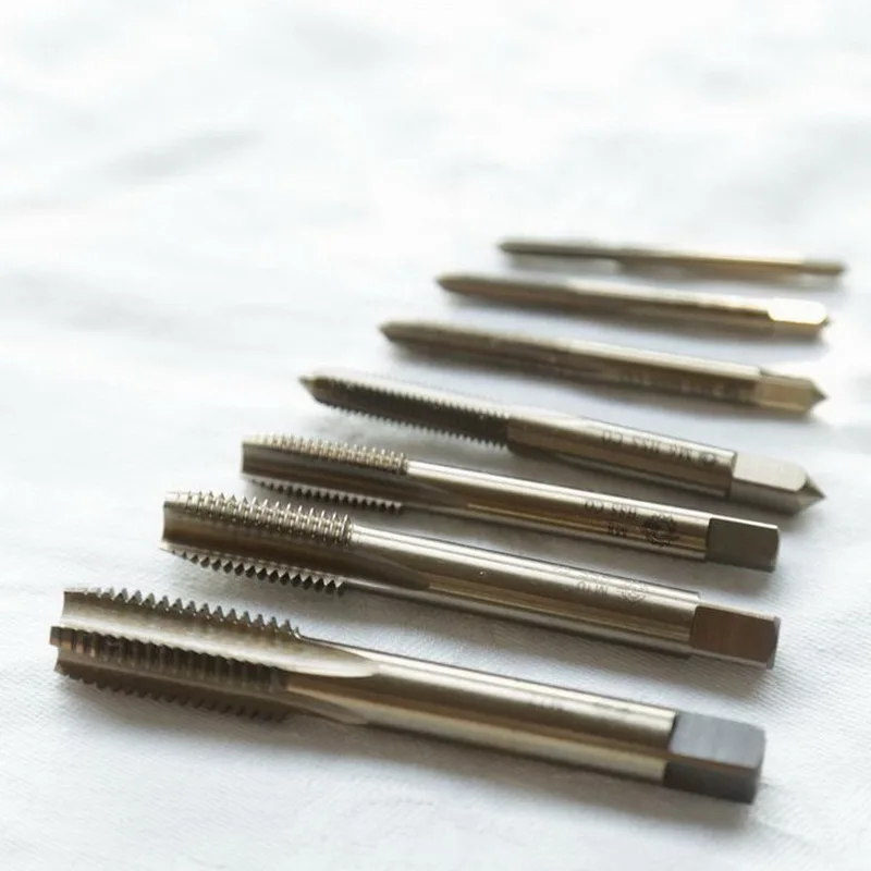 Free shipping 9PCS/set of HSS Co5% M35 straight flute machine taps screw M3 M4 M5 M6 M7 M8 M9 M10 M12 for SS work | Инструменты