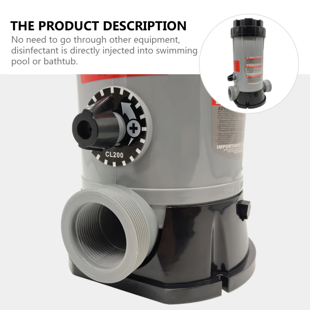 

Automatic In-Line Chlorine Feeder Automatic Chlorinator for Swimming Pool Spa