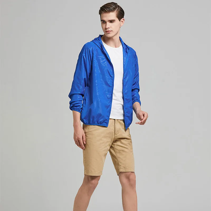 Мужская и Женская водонепроницаемая одежда для защиты от солнца куртка дождя