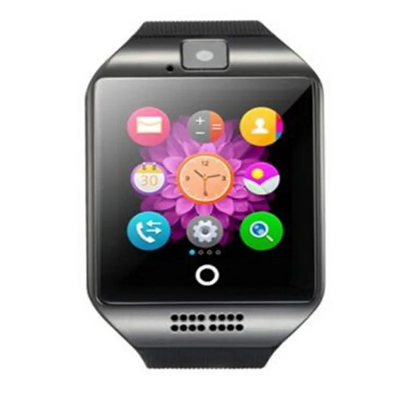 Bluetooth Смарт часы Q18 с камерой Facebook Whatsapp Twitter Синхронизация SMS Smartwatch поддержка SIM TF