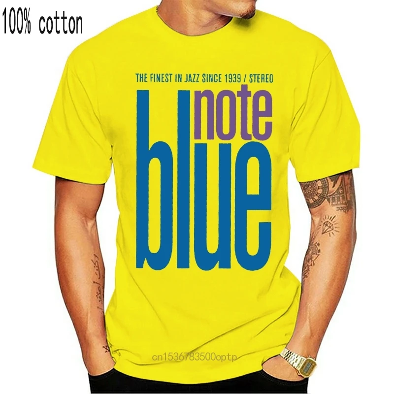 Blue Note Records Мужская лучших Джаз Футболка Модные Классические Стиль
