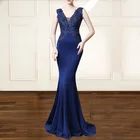 Женское шифоновое вечернее платье-русалка, длинное праздничное платье для свадьбы, вечевечерние НКИ, размера плюс