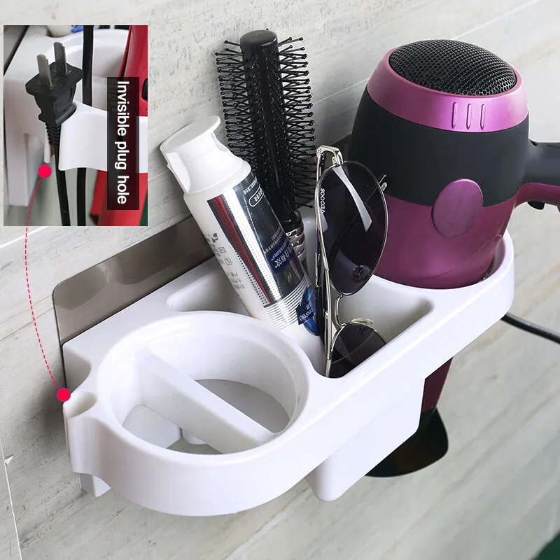 Полка для ванной настенная сушки волос стойка хранения душ Органайзер