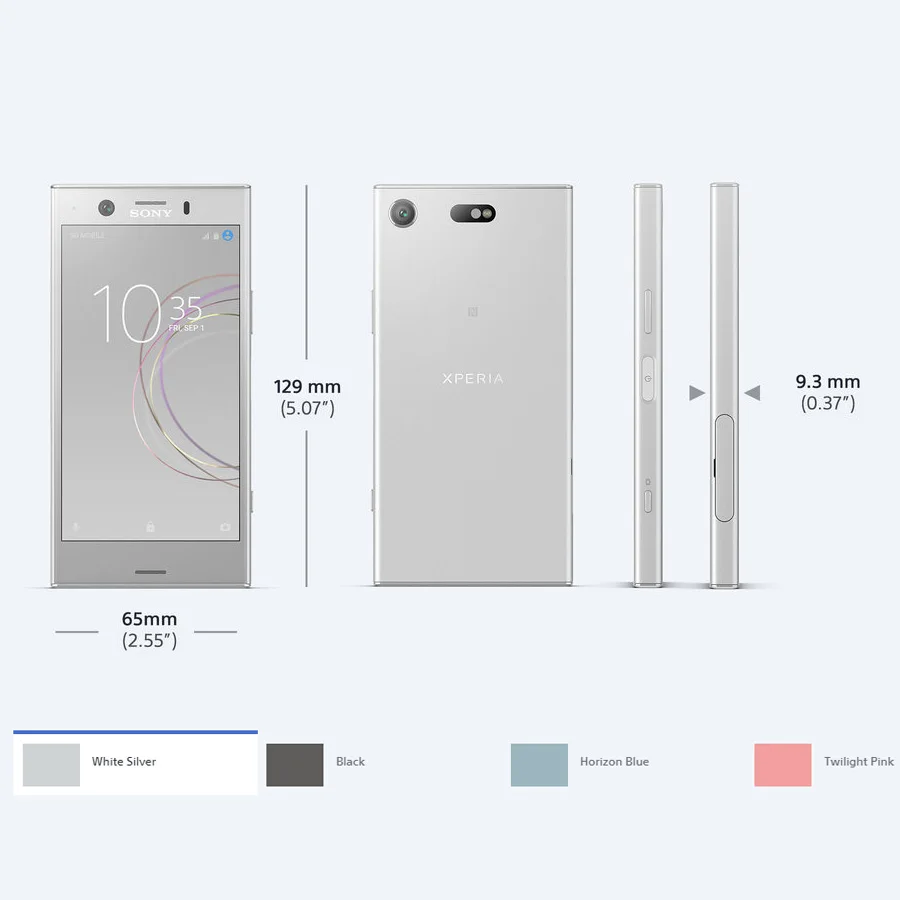 Смартфон sony Xperia XZ1 Compact G8441, 4 Гб, 32 ГБ, Восьмиядерный процессор Snapdragon 835, 4,6 дюйма, 19 МП, 8 Мп, 4G, NFC