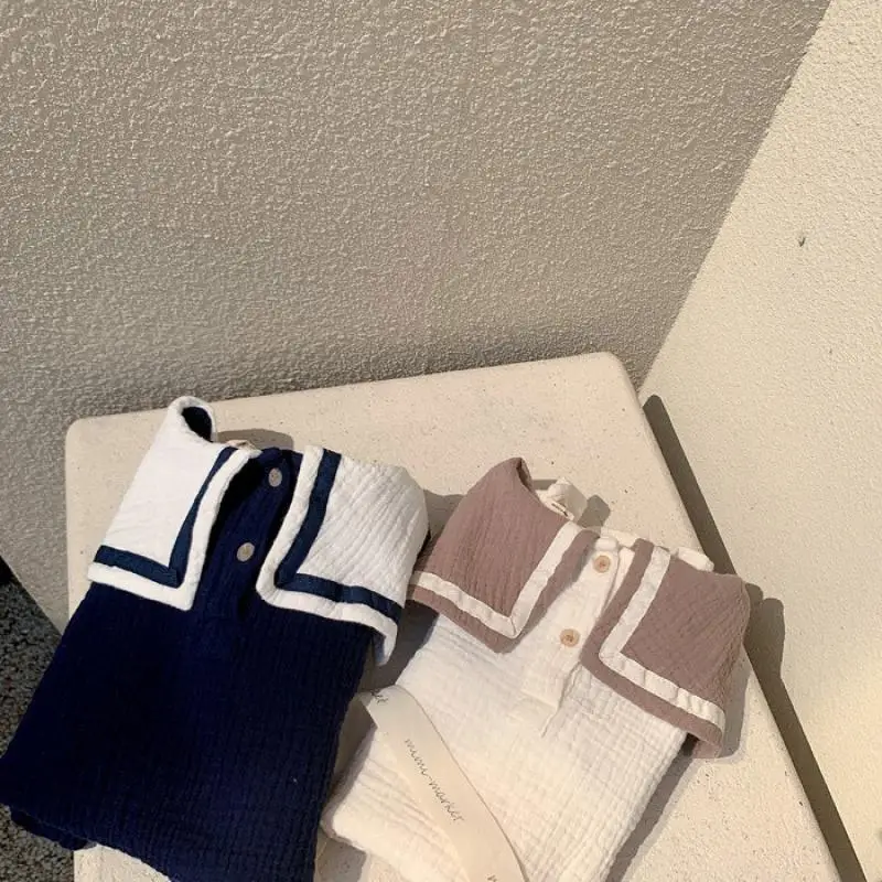 

Baby Rompers Spanish Boys Summer Jumpsuits Sunsuit Toddler Cotton Linen Romper Korean Newborn Infant Overalls One Piece Clothes