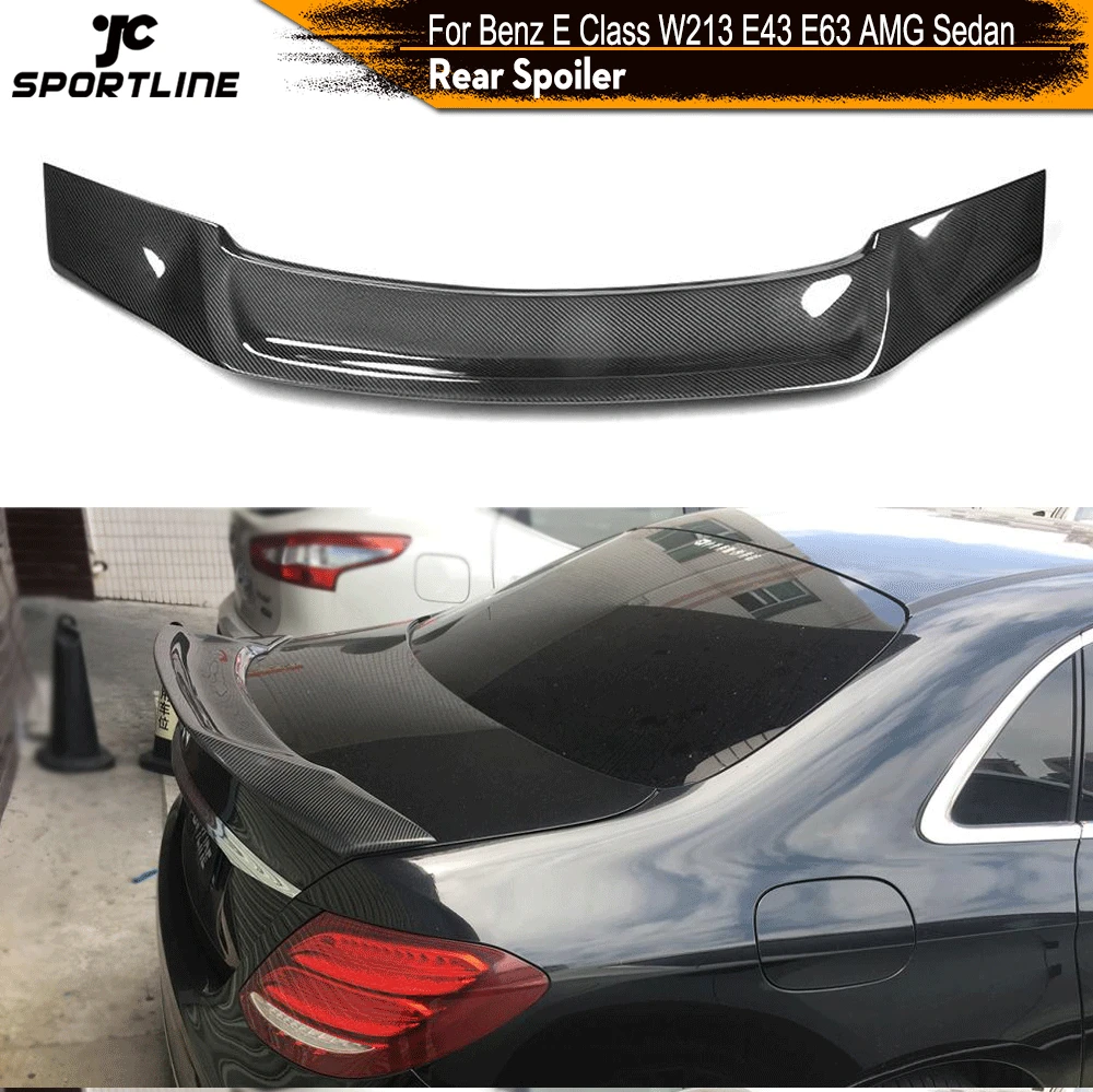 

Carbon Fiber Trunk Spoiler For Mercedes-Benz E Class W213 E200 E400 E43 E63 AMG Sedan 4 Door 2016 - 2019 Rear Wing Lip