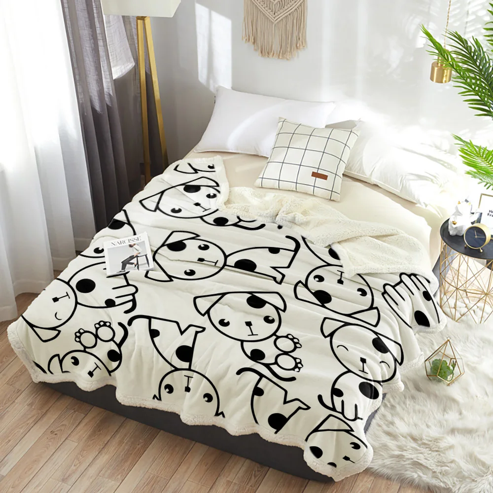 

Animal Black Kitten Puppy Throw Blanket Bedspread Coverlet Soft Warm Fleece Blanket Christmas Decor Blankets for Beds