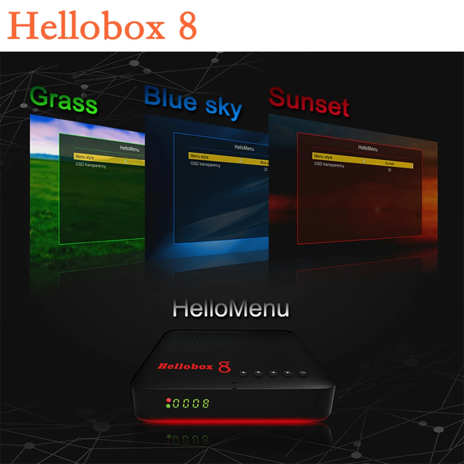 Hellobox 8 приемник спутникового DVB-T2 DVB S2 комбо ТВ Box тюнер Поддержка Играть на