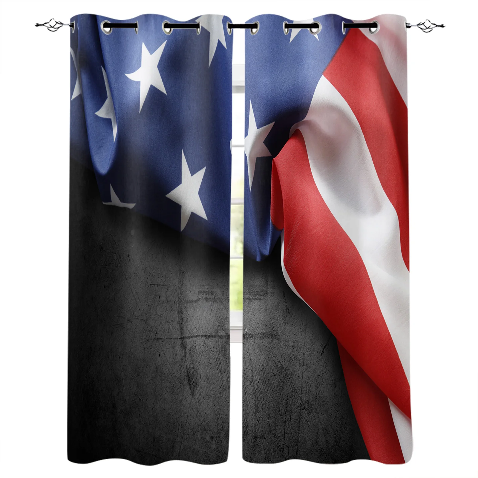 Национальные Флаги окон занавески для гостиной шторы спальни кухни детей