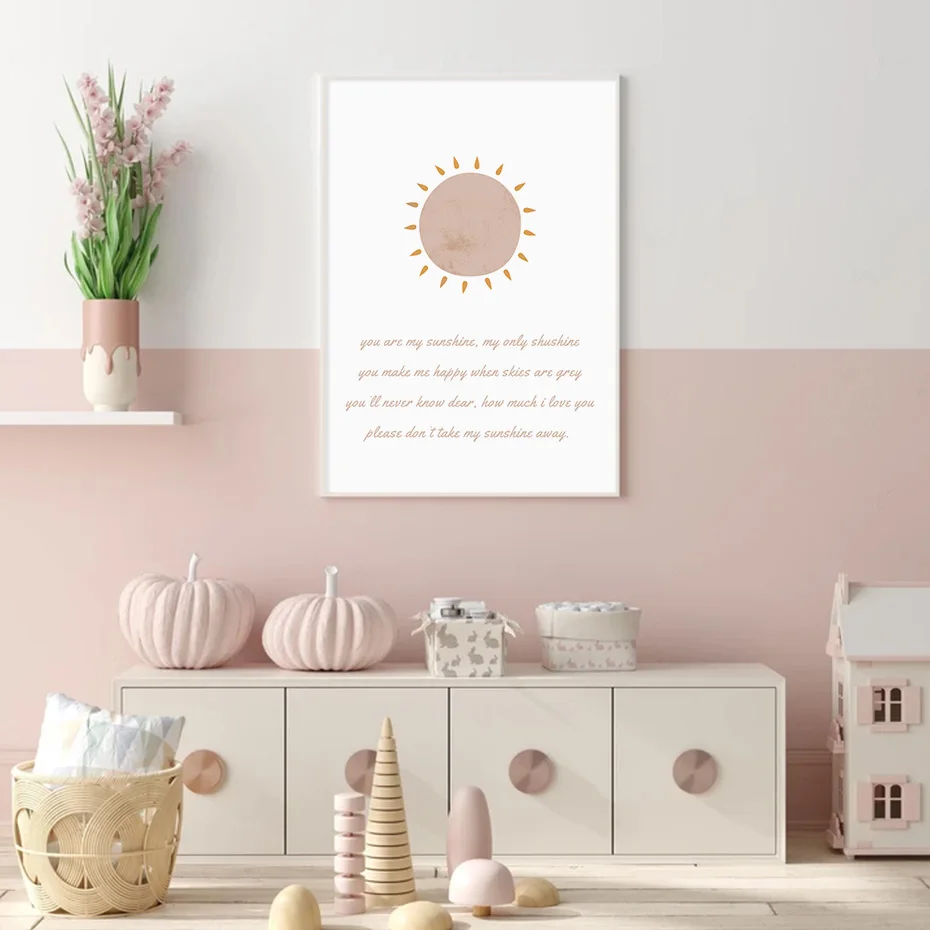 Милый мой ребенок солнце и радуга детский настенный постер с принтом фотографии