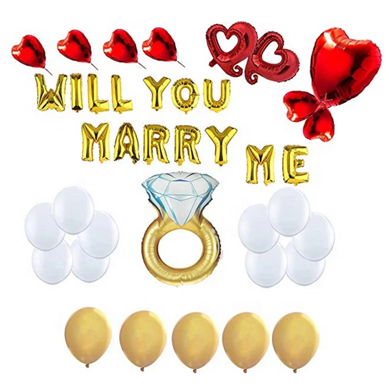 1 комплект шар из алюминиевой фольги декор для свадьбы и Помолвки будете ли вы MARRY