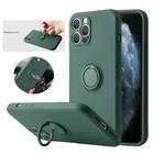 Силиконовый мягкий чехол с кольцом для iPhone 11 Pro Max XR X XS 6 7 8 Plus SE 2020 12