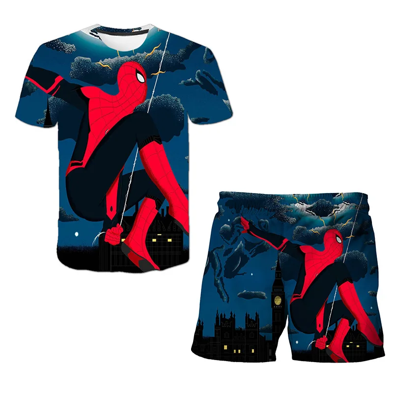 

20213DT Shirts For Boys And GirlsT-shirt Top And Shorts Set 2 Piece Set For Kids Set