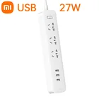 Оригинальный Xiaomi 27 Вт USB сетевой фильтр для телефона Быстрая зарядка QC3.0 1 использование (27 Вт макс) 2 + (21 Вт) 6 AC (3x5) 100-250 В Многофункциональный