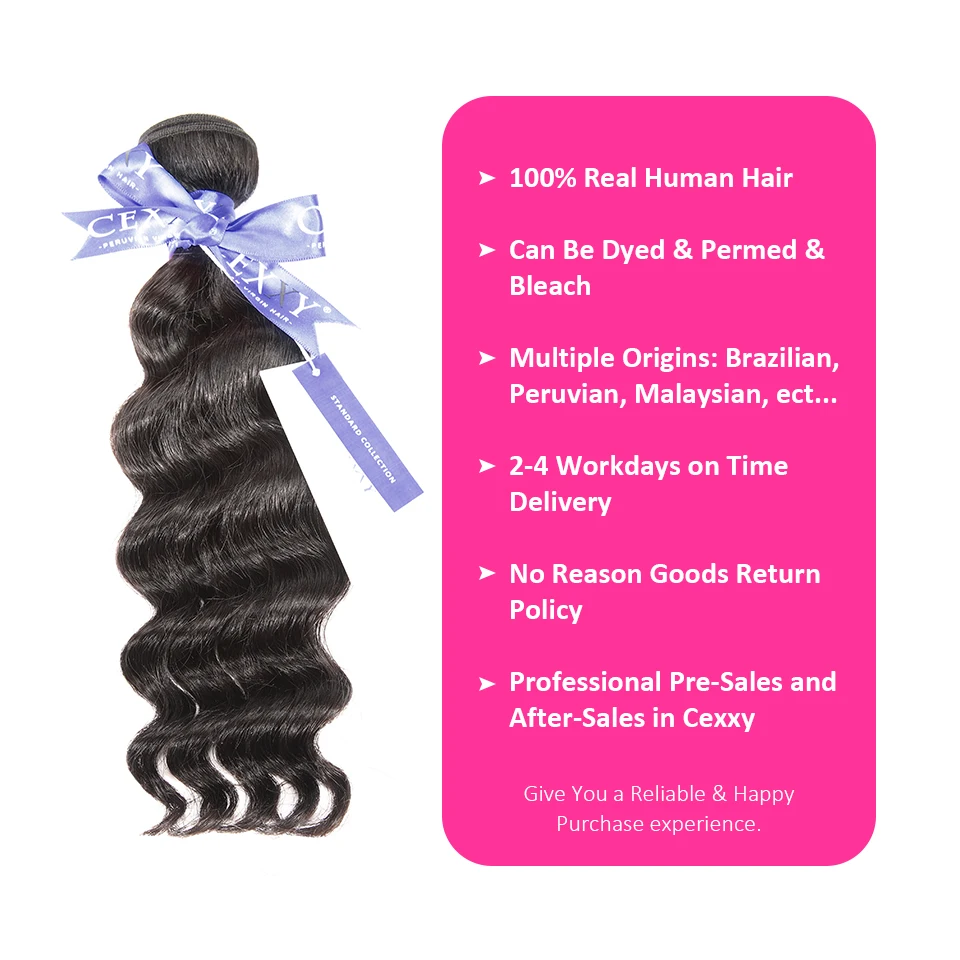 CEXXY малазийские волосы плетение пучки человеческих волос с закрытием
