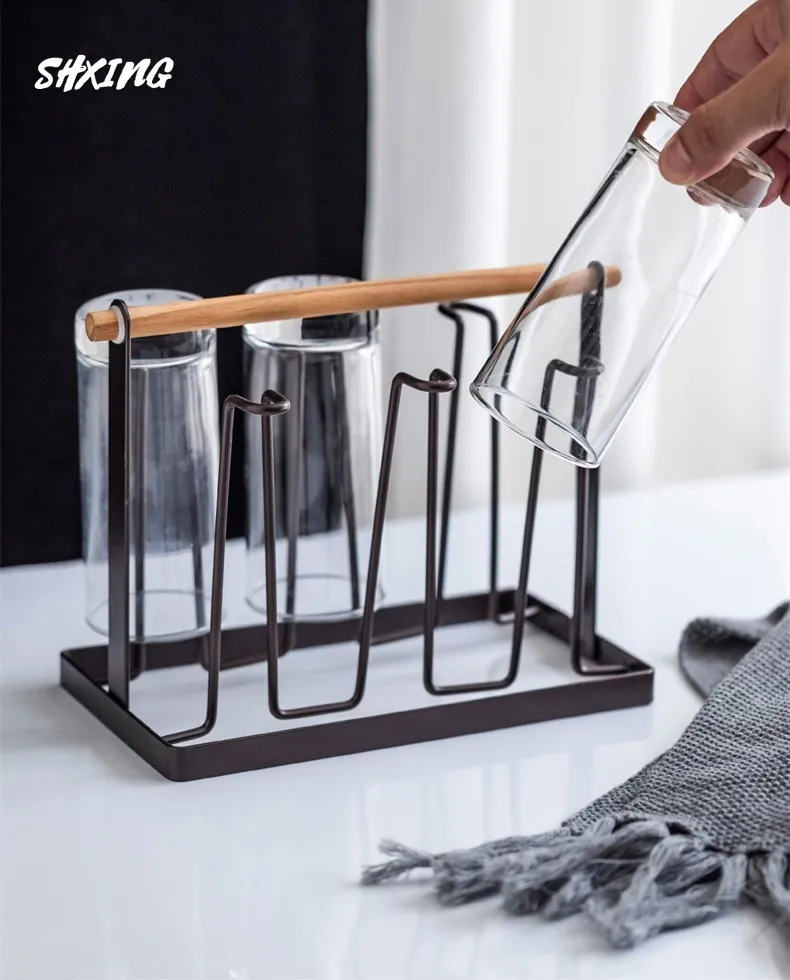

Creative Water Cup Holder Household Cup Holder Rack Living Room Storage Glass Rack Drain Shelf Tray Multi-layer Sub Solid