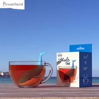 whale tea infuser silicone tea strainer travel tea filter tea leak press tea seasoning filter tea set kitchen accessories