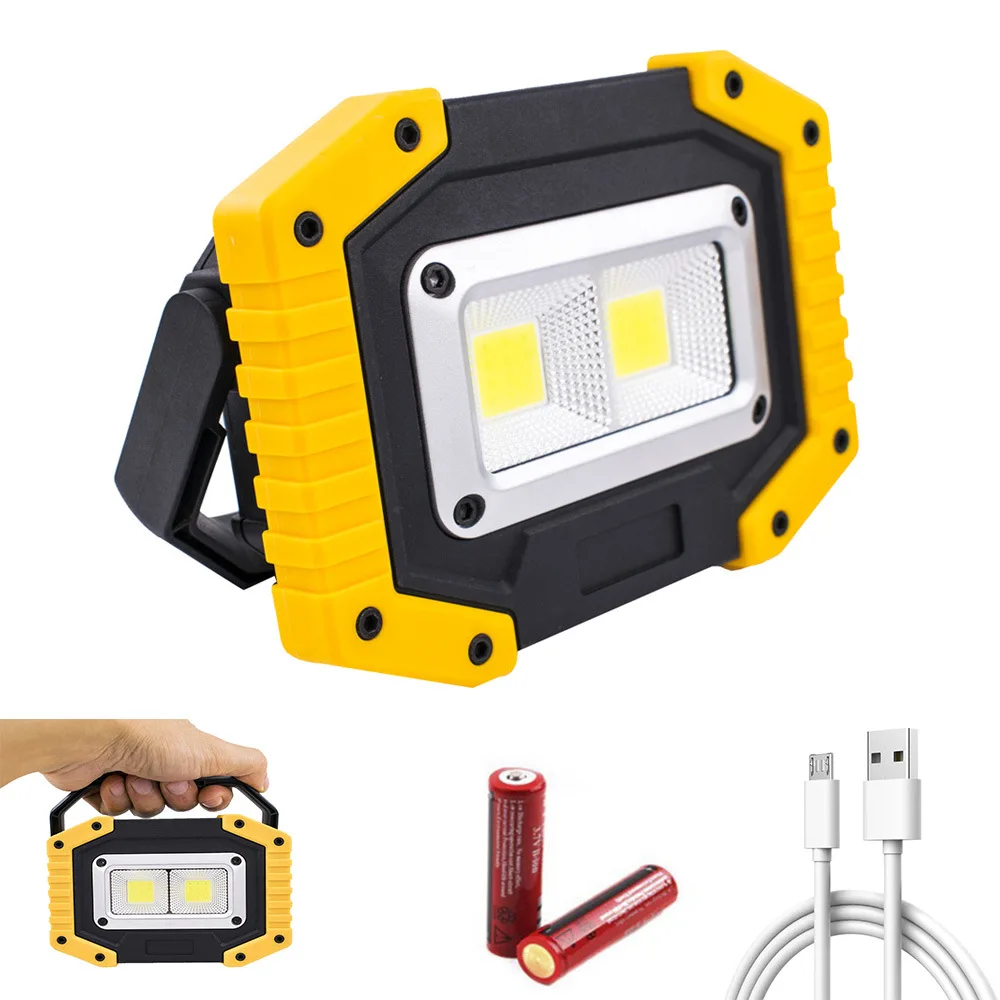 

COB Work Light 18650 Rechargeable Mobile Lantern USB Output Camping Light Portable Emergency Light LED Flood Light
