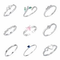fashion fashion love crystal rings for women wedding statement jewelry korean cz zircon delicate female boho ring gift