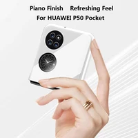piano finish paint full cover for huawei p50 pocket camera protector bright surface fitted case anti fall funda for hw p50 p 50