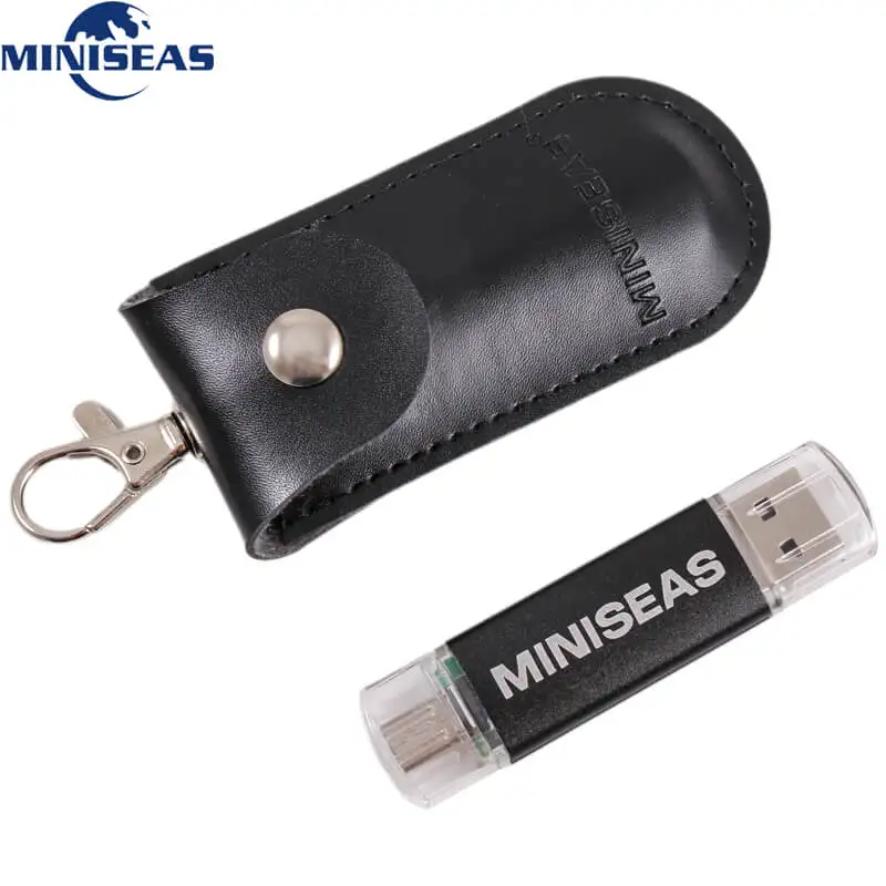 Usb флеш-накопитель металлический 9 цветов OTG телефонный накопитель 8 ГБ 4 ГБ Флешка 64 Гб 32 Гб 16 Гб карта памяти Usb флешка Miniseas - Цвет: Black with bag