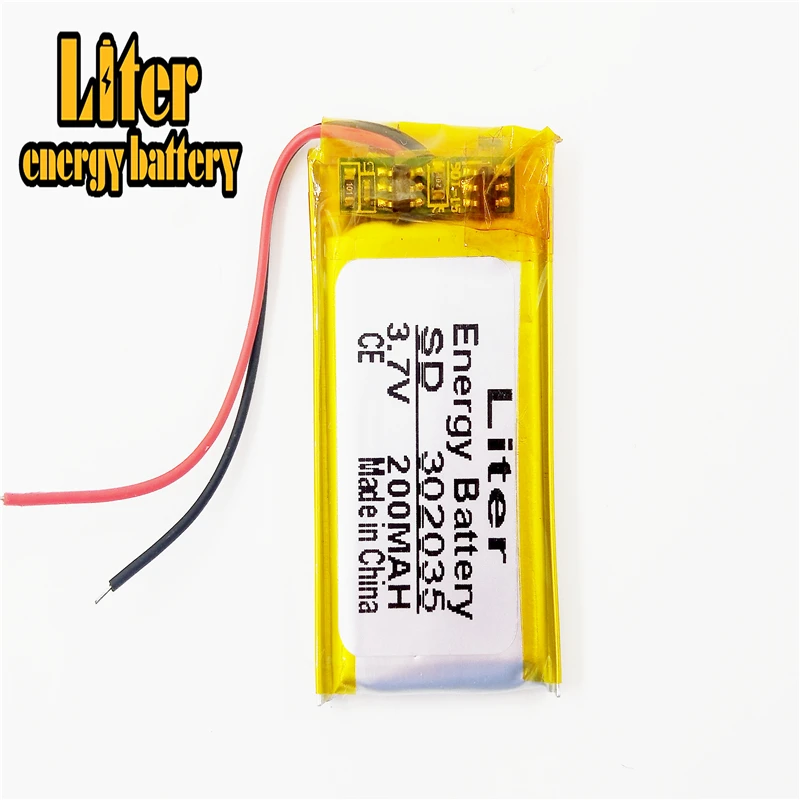 3 7 V полимерная литиевая батарея 302035 MP3 MP4 200MAH автомобильный рекордер маленькое
