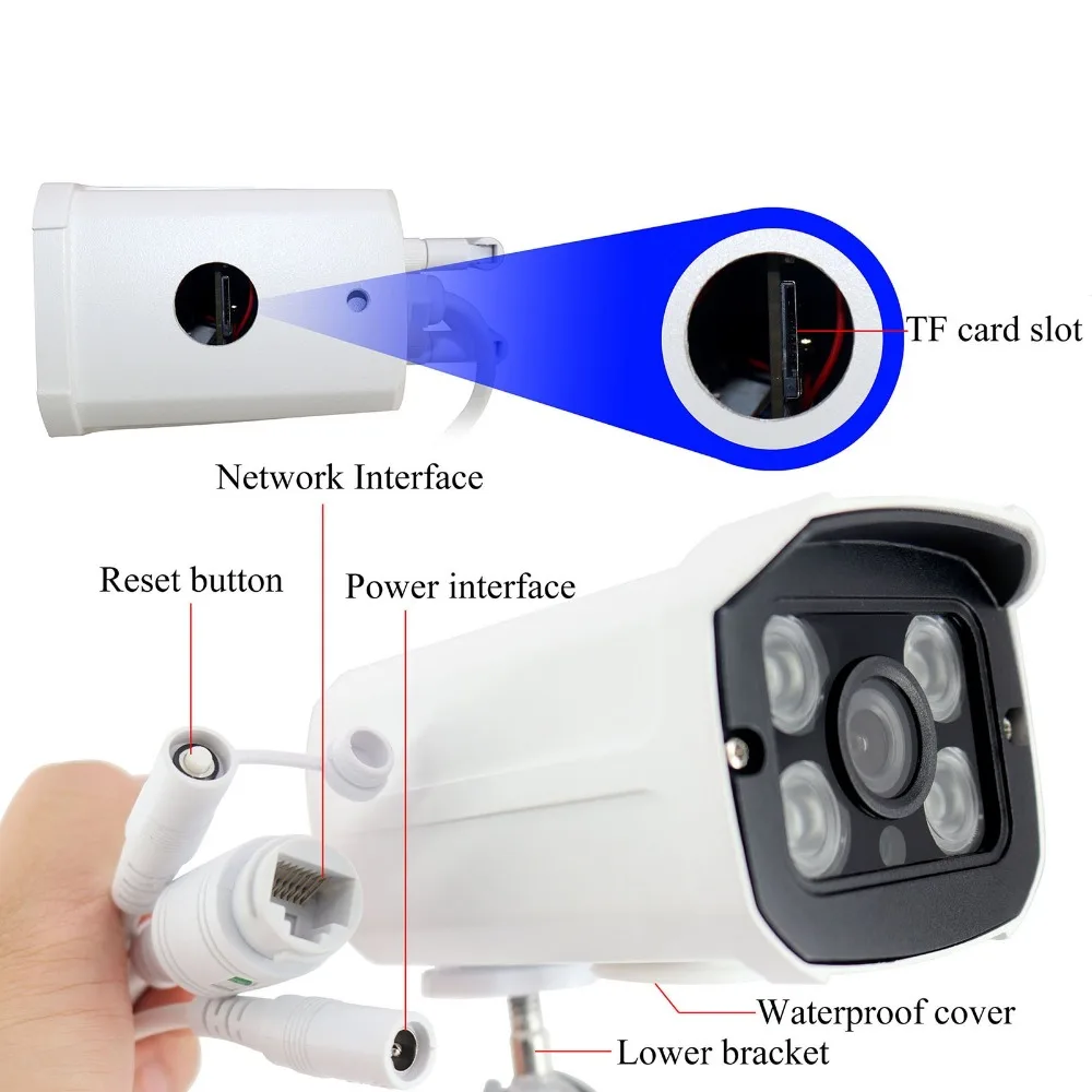 CCTV Беспроводной Wi Fi 720p/1080P металла уличная Водонепроницаемая инфракрасный Ночное