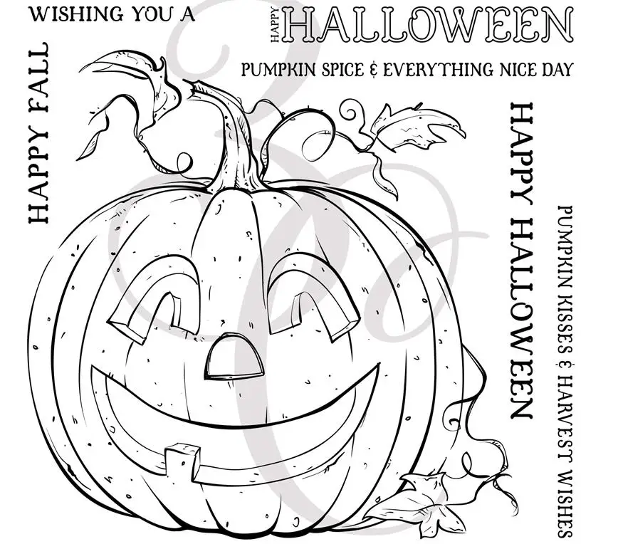 Прозрачный силиконовый штамп/печать в виде тыквы для скрапбукинга своими