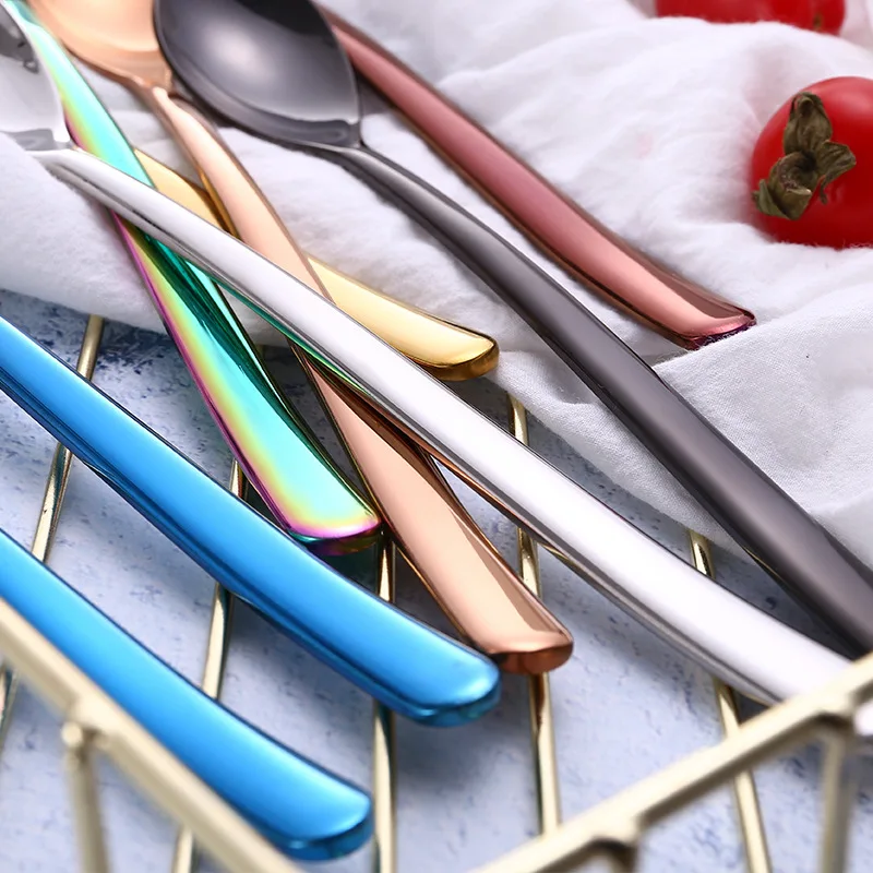Набор из 2 предметов цветная ложка для супа нержавеющей стали металлическая
