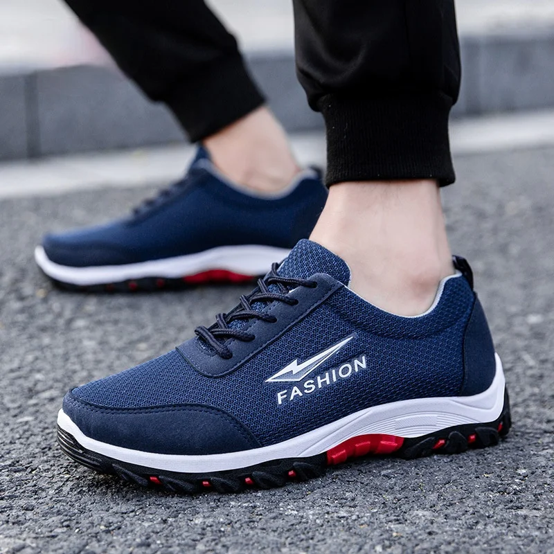 

2021 new sports shoes men's outdoor mountaineering shoes low-top breathable net shoes men's shoes fashion casual non-slip shoes