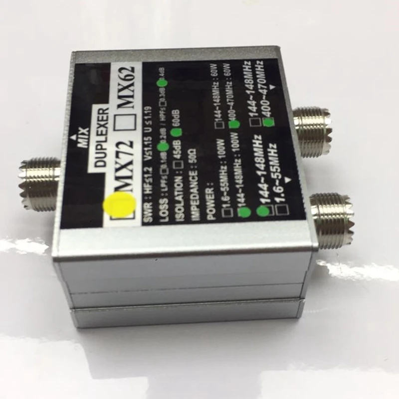 

MX72 HAM Antenna Combiner HF VHF UHF Multi-Frequency Transit Station Duplexer