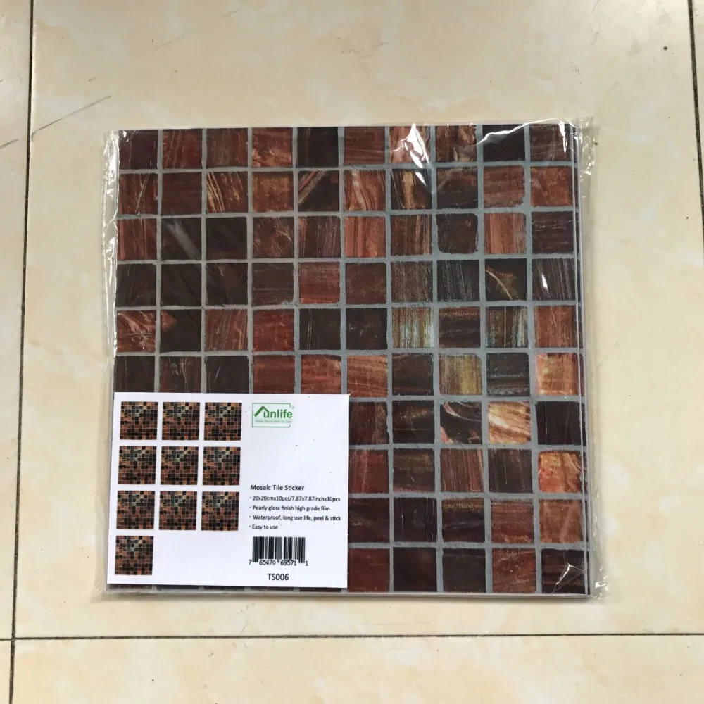 Funlife 10 шт. плоская мозаика стикер для настенной плитки водонепроницаемый фартук