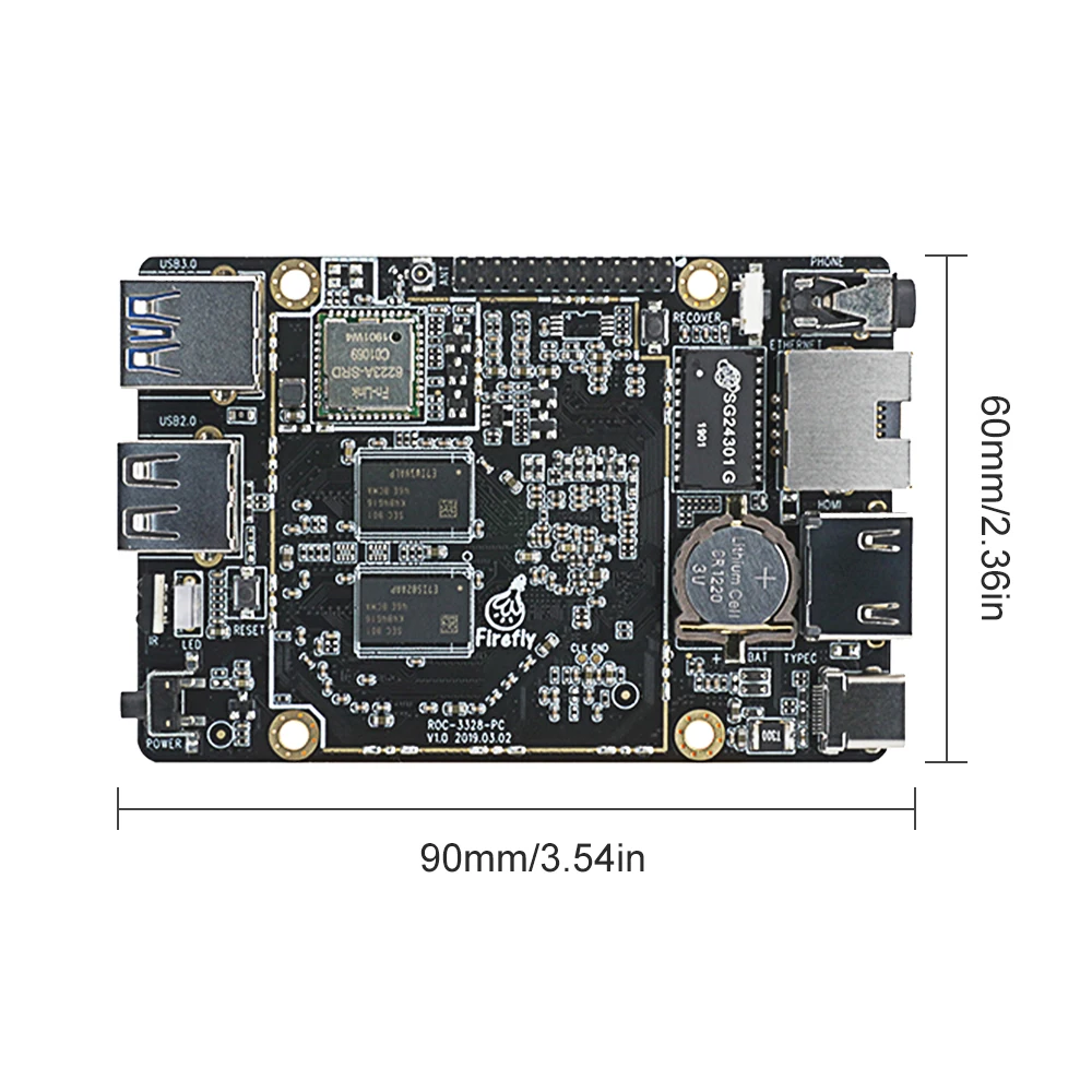 Preise Firefly ROC-RK3328-PC Mini PC RK3328 Quad-core Cortex-A53 64-bit Prozessor Mali-450 GPU Android/Linux RK3328PC