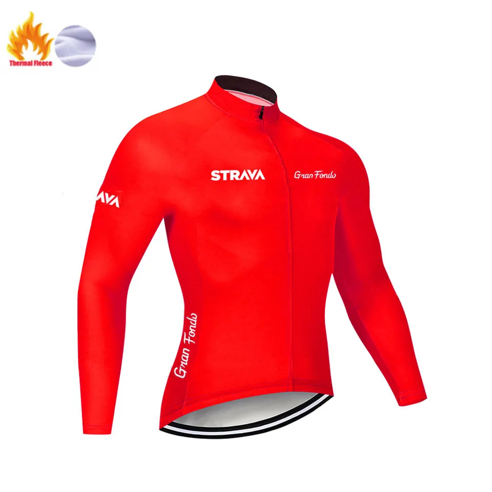 Winter Jersey Зимняя Теплая Флисовая велосипедная майка Спортивная одежда для езды на велосипеде mtb Зимняя велосипедная одежда мужская Профессиональная командная велосипедная форма - Цвет: Winter Jersey